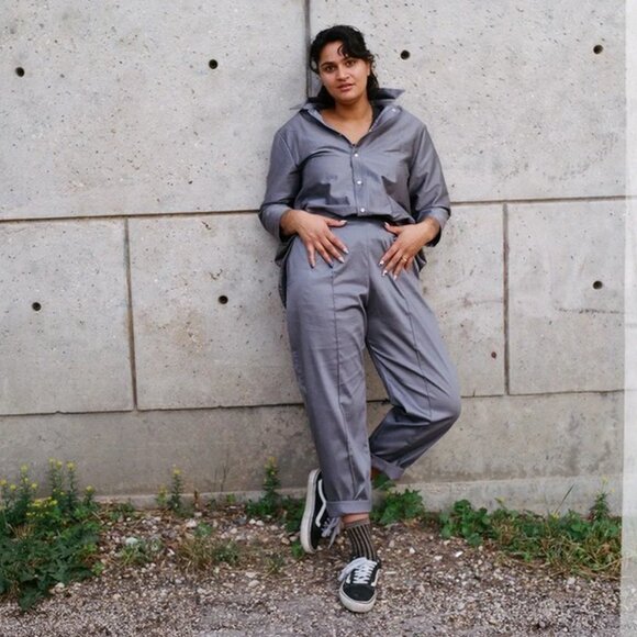 tony chesnut Pearl Trousers in Steel - Picture 1 of 8